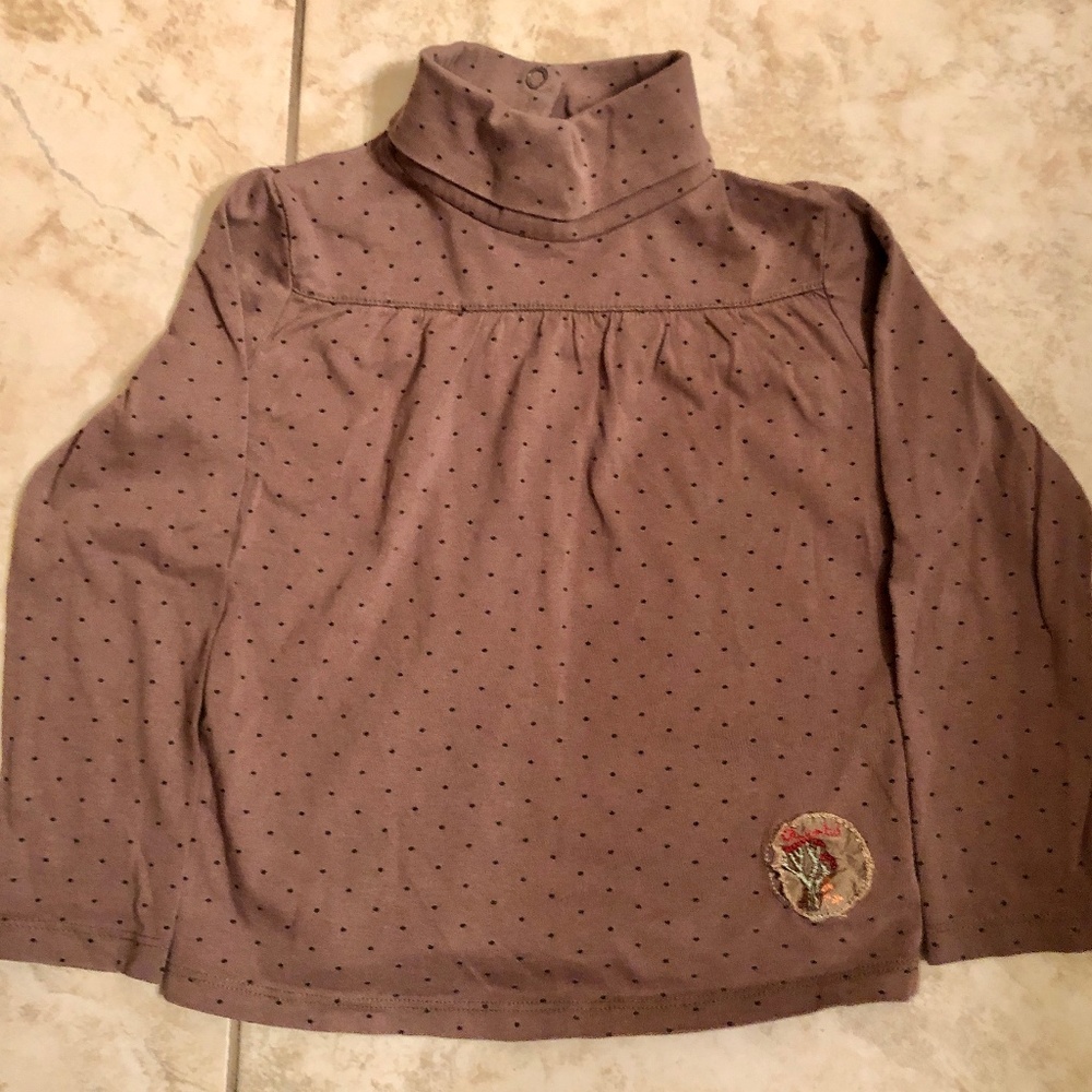 Sergent Major Turtleneck - Brown Polkadots